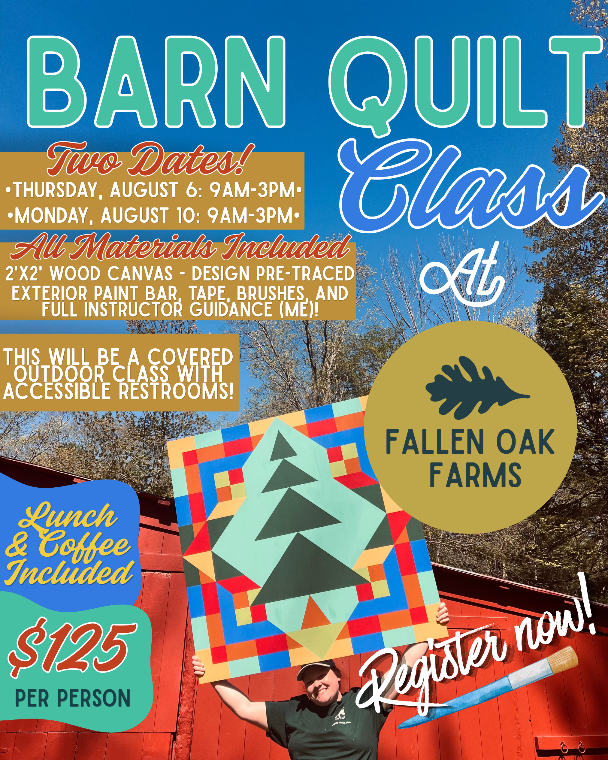 The Barn Quilt Class at Fallen Oak Farms